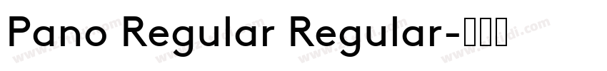 Pano Regular Regular字体转换